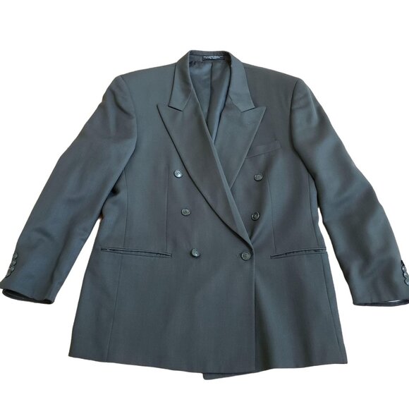 Tommy Hilfiger Double-Breasted Mens Wool Blazer Jacket Size 40R - Picture 1 of 3